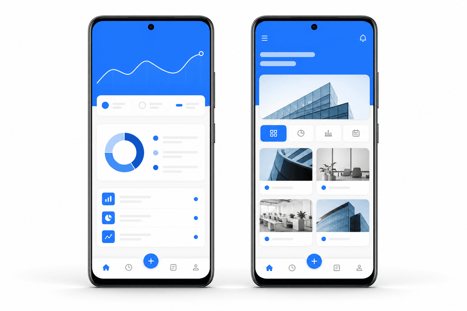 Android app development — premium business app on smartphone