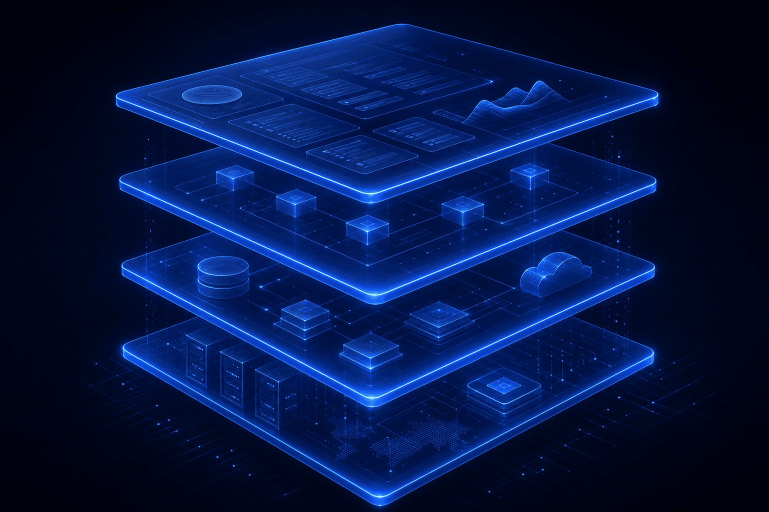 System architecture — experience, application, and infrastructure layers