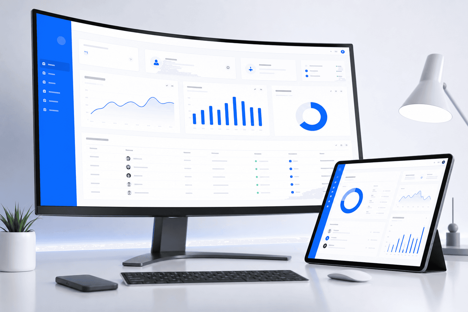 SaaS product development — admin dashboard and analytics platform